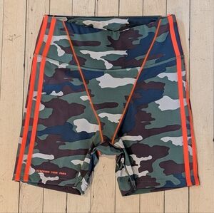 Adidas x Ivy Park camo shorts green orange